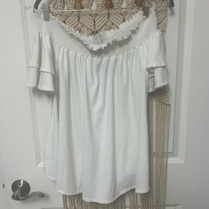 Lazy Sundays White Off The Shoulder Top